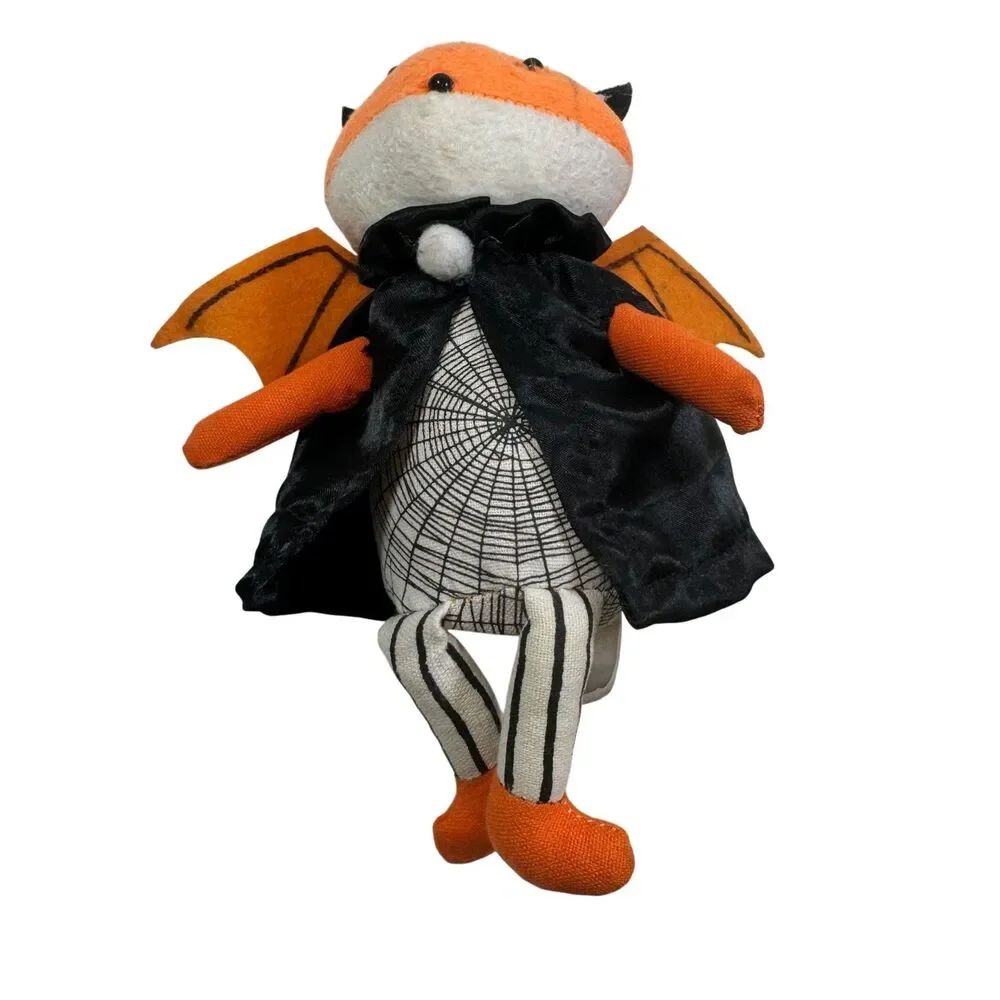Target Hyde And Eek Fundy Fox Bat Halloween Fabric Sit About Holiday Decor Toy